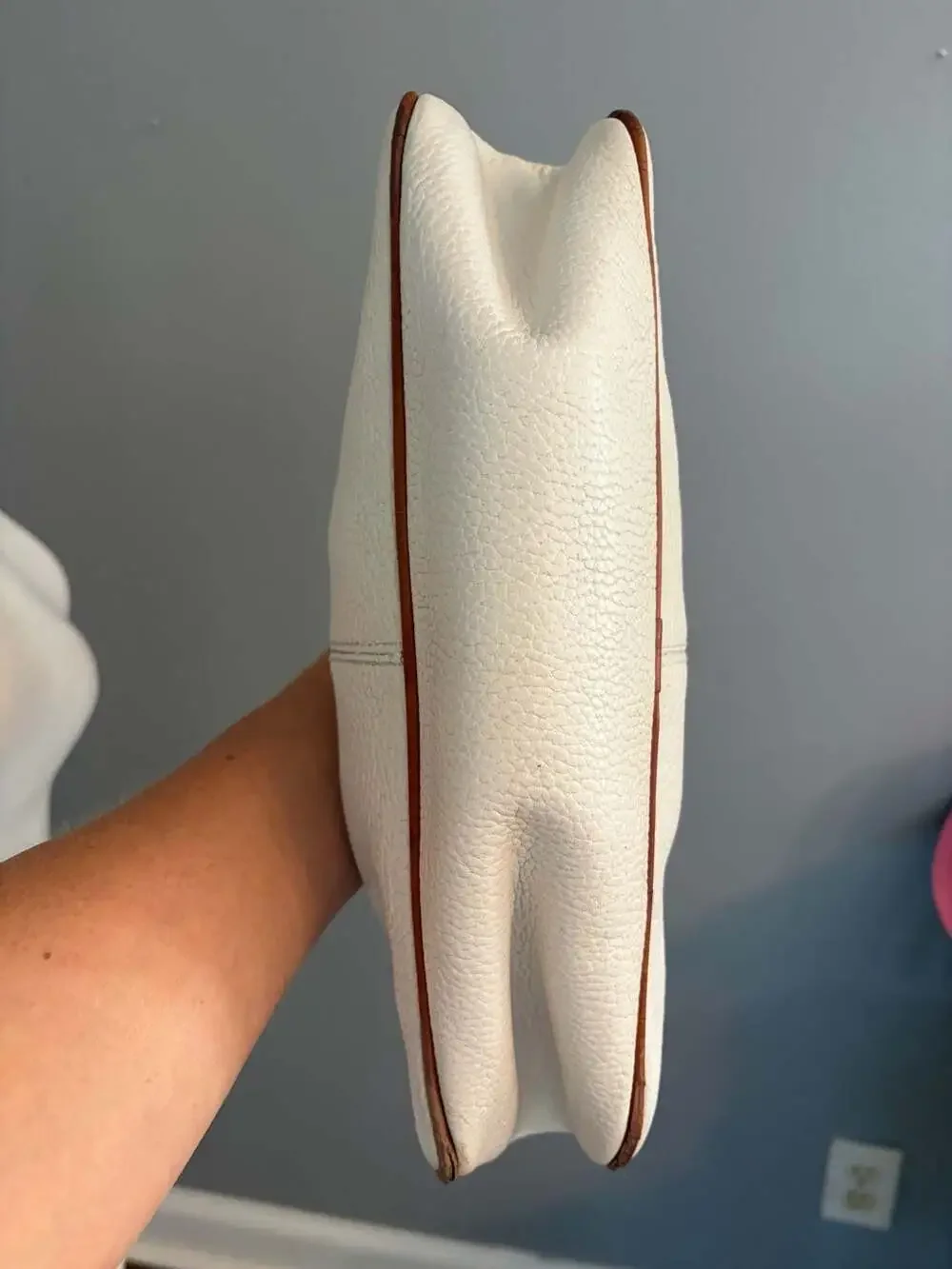 Dooney & Bourke Pebble Leather White Hobo Shoulder Bag